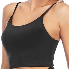 Yoga Tank Tops for Women Built in Bra Workout Cropped Athletic Shirts Activewear 2 pcs 