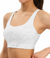 Strappy Back Sports Bras for Women Padded Workout Tops 14 pcs