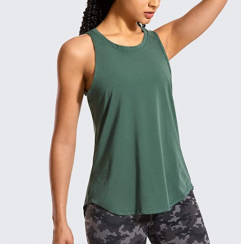 Sleeveless Shirts Round Neck Yoga Vest Open Back Sport Tank Tops 2 pcs